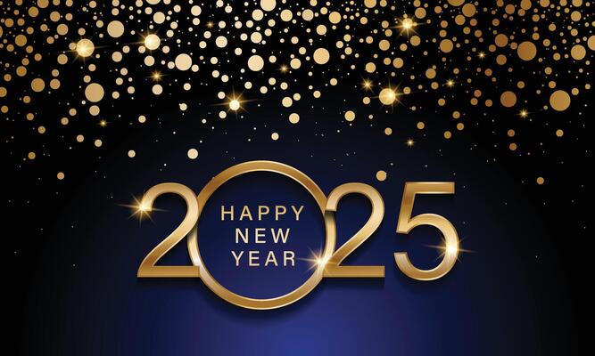 2025 happy new year background design greeting card banner poster illustration vector